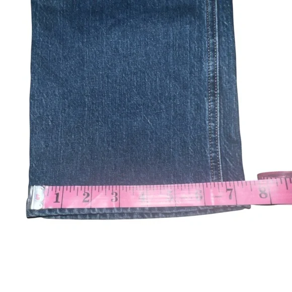 J. Crew Mid-Rise Flare Crop Dark Wash Button Fly Jeans size 25 - Picture 10 of 11